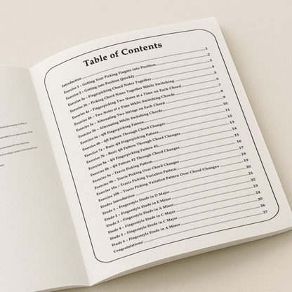 Ultimate Fingerstyle Workbook for Beginners (Physical Book)