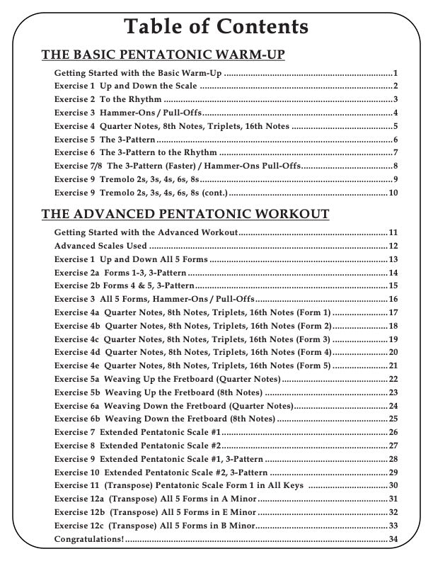 Ultimate Pentatonic Scale Workbook (Physical Book)