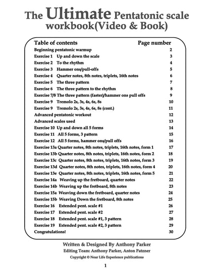 Pentatonic Scale Workbook — Original Print Edition